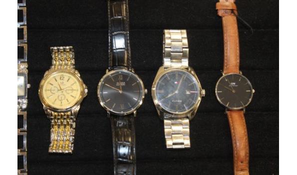 8 diverse horloges w.o. RIVADO, BOSS, TOMMY HILFINGER, DW enz